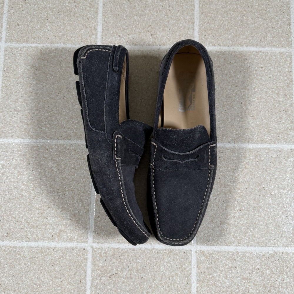 Salvatore Ferragamo Suede Penny Driver Loafer Size 7.5 D
